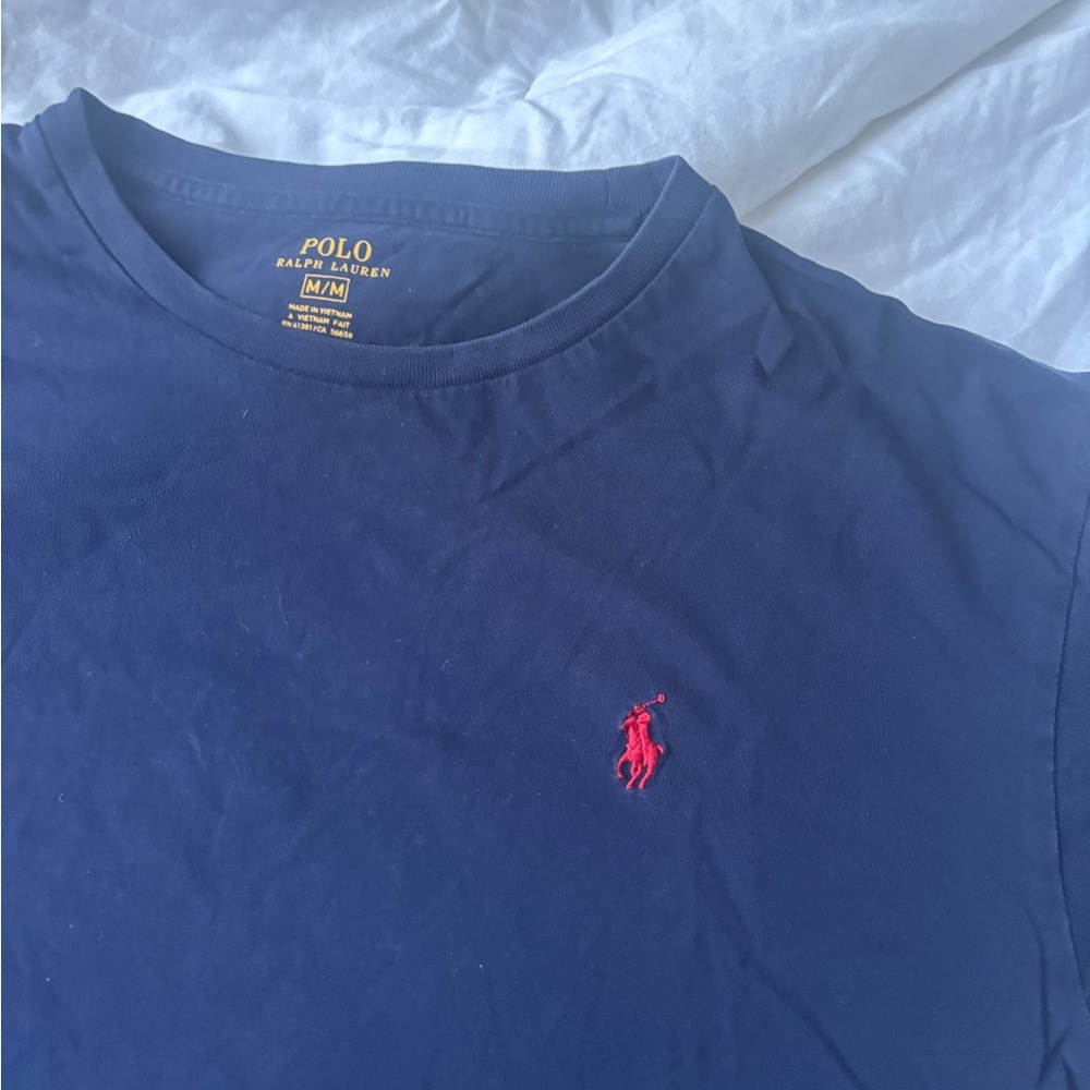 Polo Ralph Lauren Tee Shirt Navy Blue - Picture 2 of 4